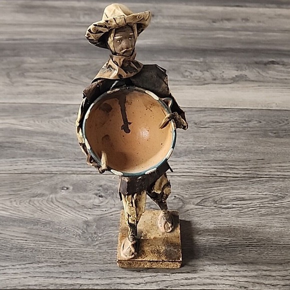 Vintage Mexican Folk Art Paper Mache Figure Handmade Authentic Hardworking Man - Picture 1 of 4